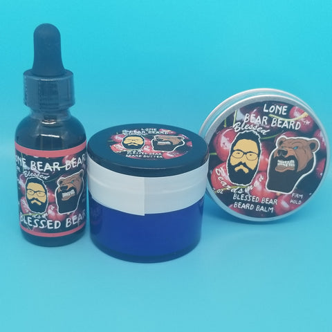 Blessed Bear Oil, Firm Hold Balm and Butter Combo Set